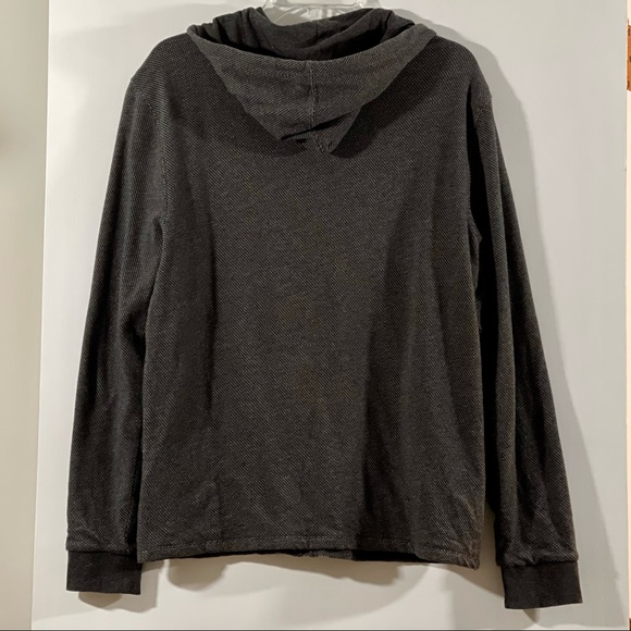 Vince Birdseye Zip-Up Hoodie in charcoal gray. Size: medium - Picture 4 of 6